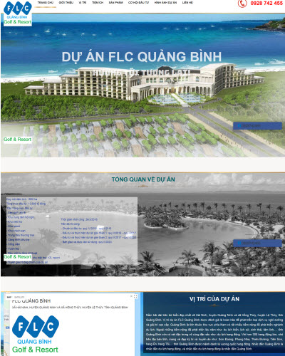 Dự án thiết kế landing page cho FLC Quảng Bình